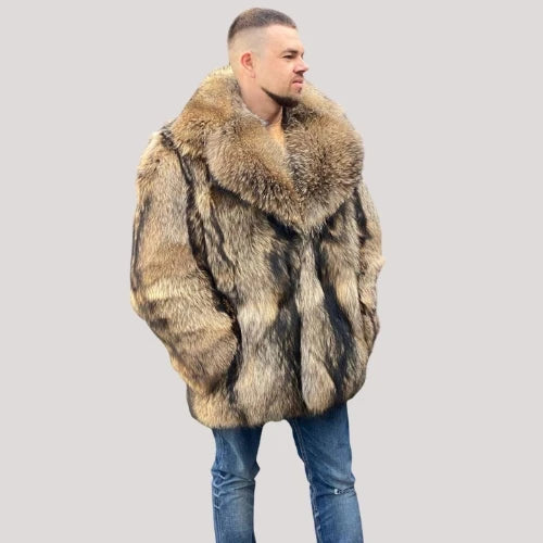 Men's rabbit fur lined jacket best sale