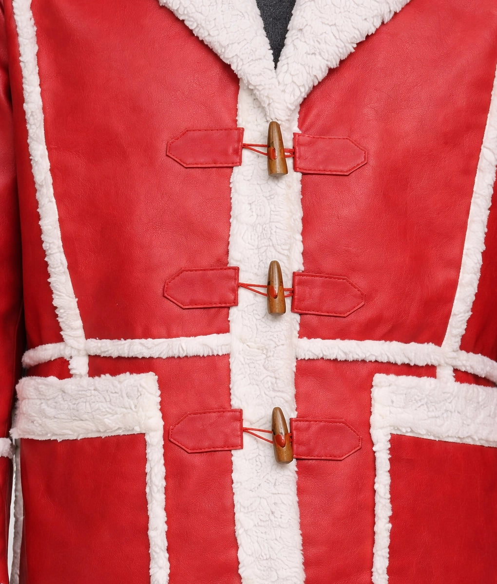 Christmas Special Santa Clause Leather Jacket | Men's Santa Clause Leather Jacket-5