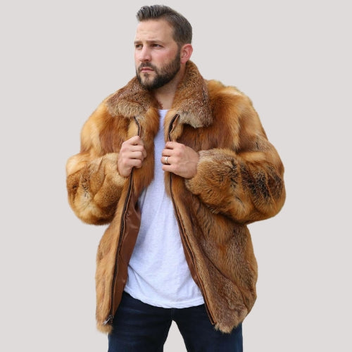 Mens Real Fur Coat