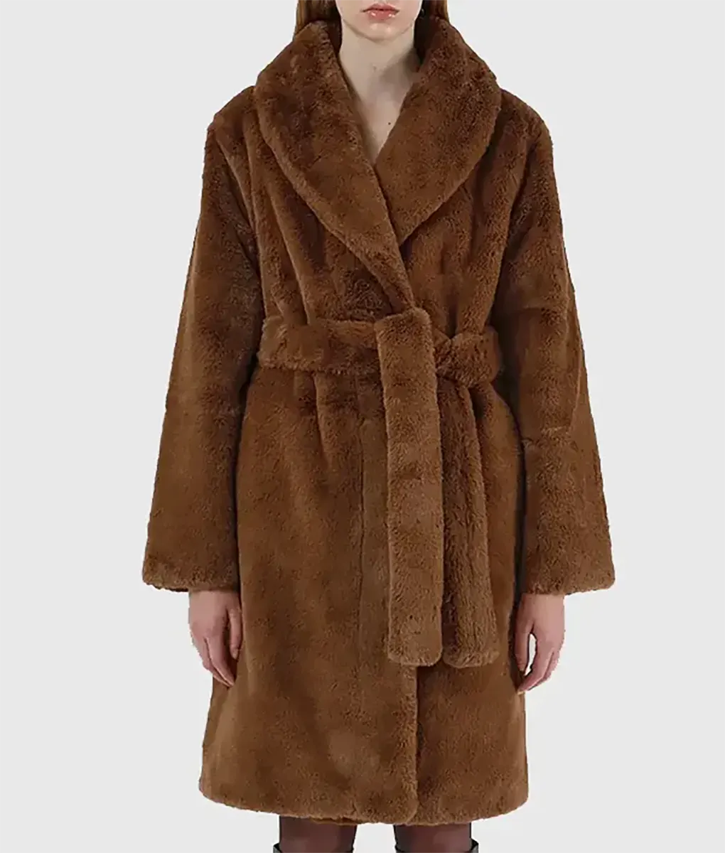 Brown Faux Fur Coat