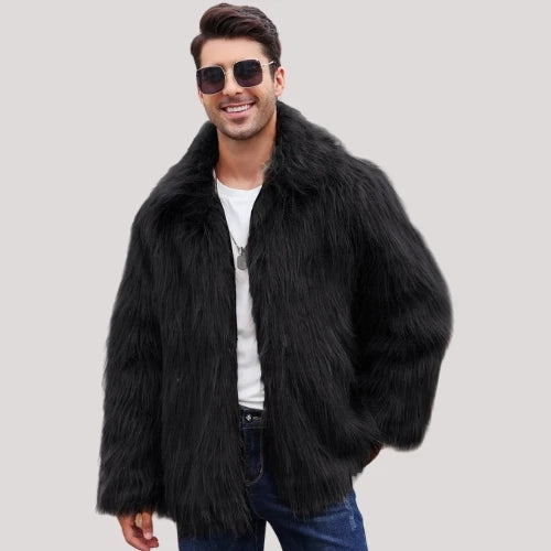 Men Faux Fur Coat