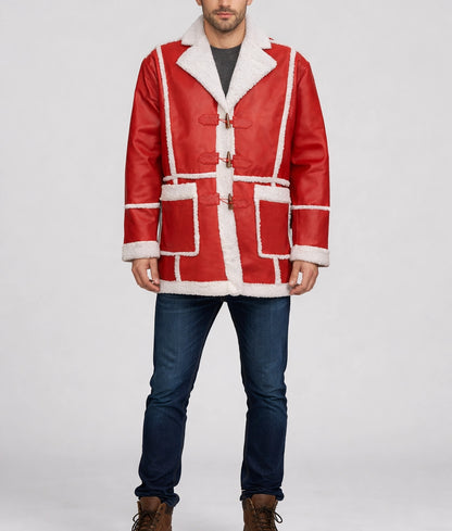 Christmas Special Santa Clause Leather Jacket | Men's Santa Clause Leather Jacket-1