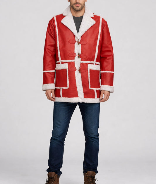 Christmas Special Santa Clause Leather Jacket | Men's Santa Clause Leather Jacket-1