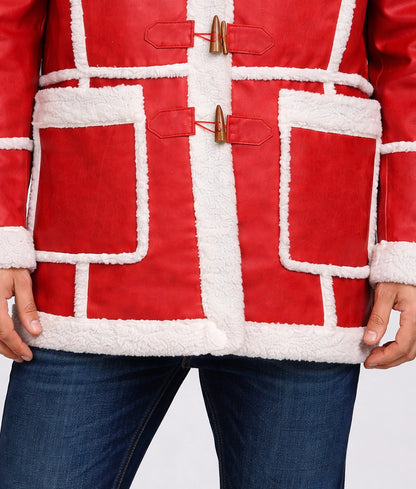 Christmas Special Santa Clause Leather Jacket | Men's Santa Clause Leather Jacket-4