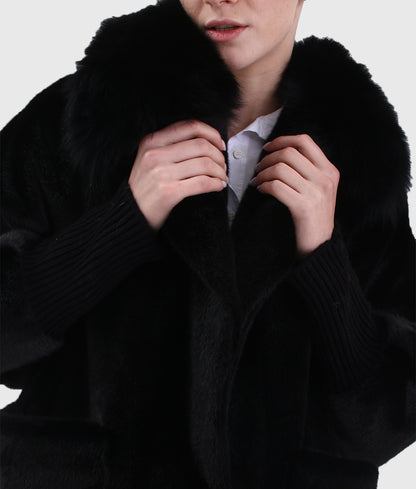 Leins Women Black Mink Fur Jacket-5