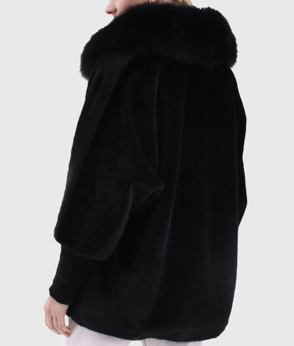 Leins Women Black Mink Fur Jacket-2