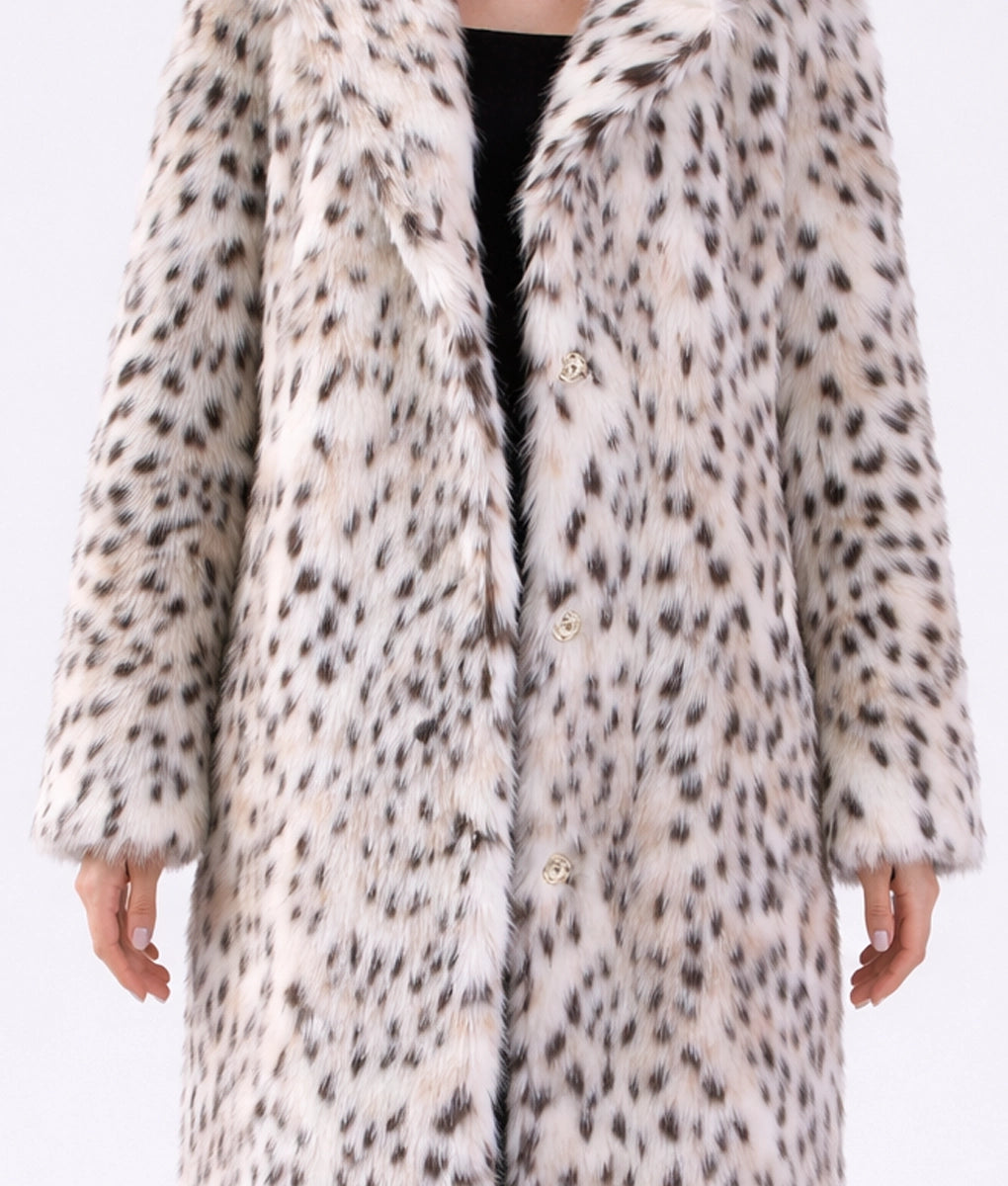 Maya Women’s Lynx Real Fur Long Coat