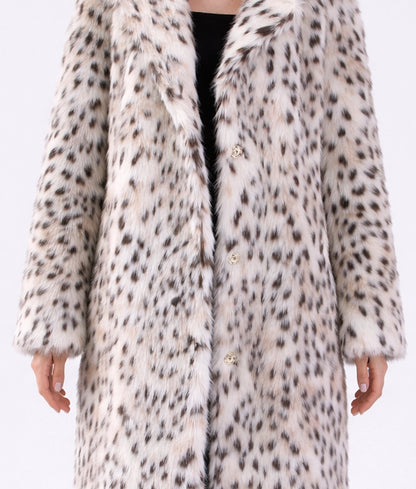Maya Women’s Lynx Real Fur Long Coat