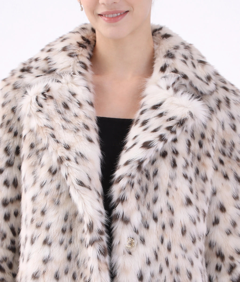 Maya Women’s Lynx Real Fur Long Coat