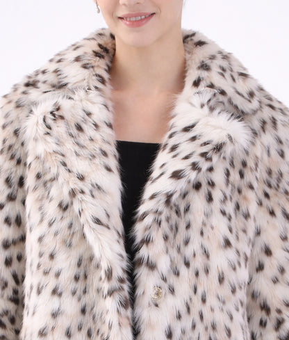 Maya Women’s Lynx Real Fur Long Coat