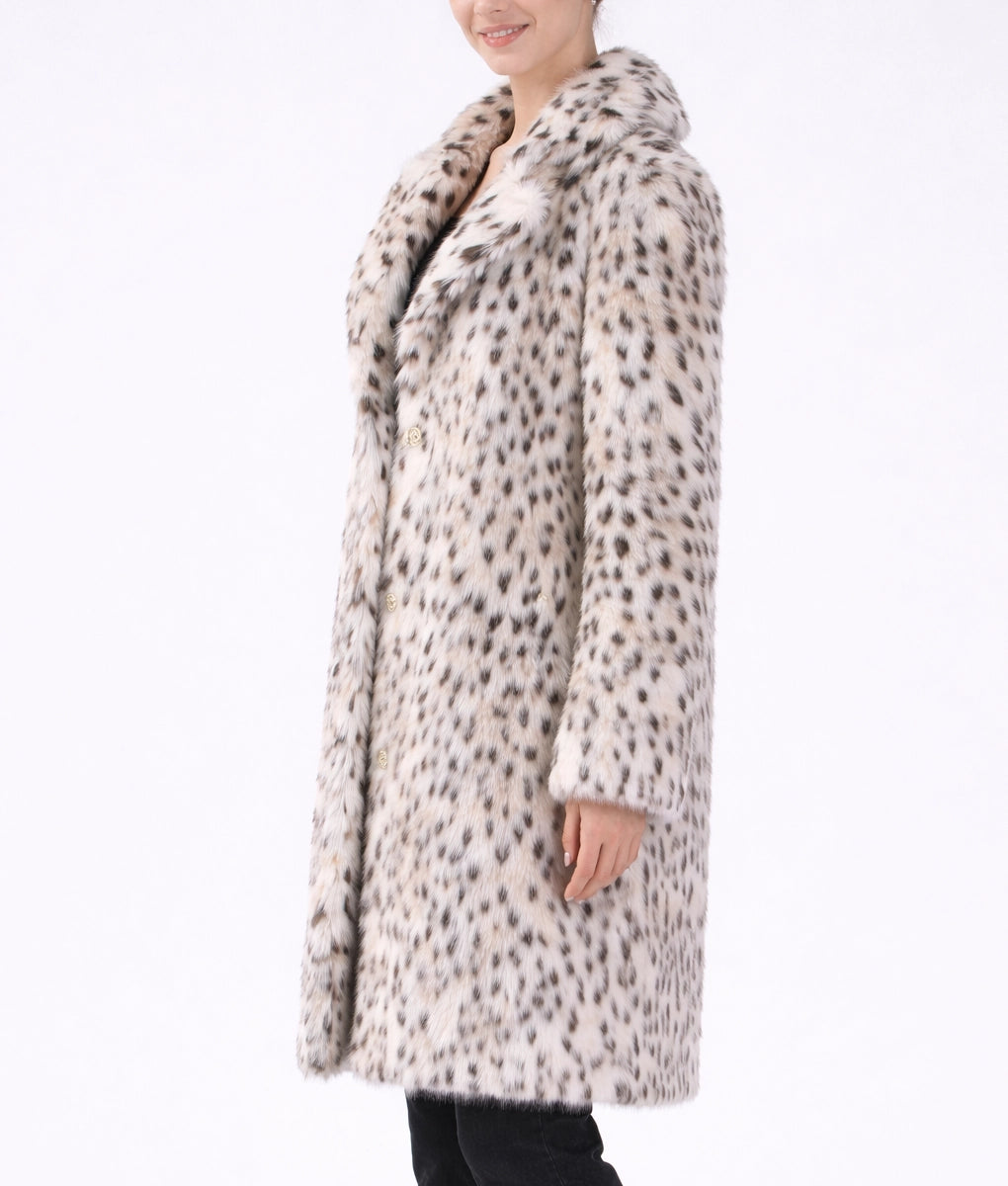 Maya Women’s Lynx Real Fur Long Coat