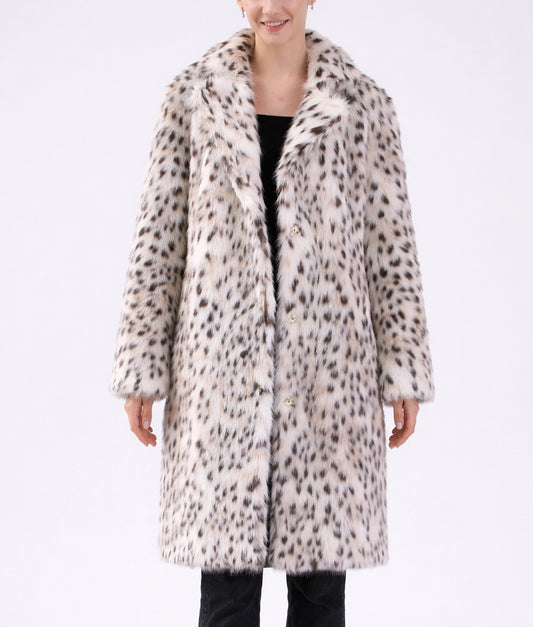 Maya Women’s Lynx Real Fur Long Coat