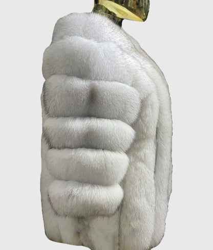 Penelope Women White Fox Fur Jacket